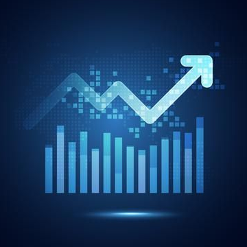 Digital graph with upward arrow showcasing growth for high-profile sponsors with Kabloom